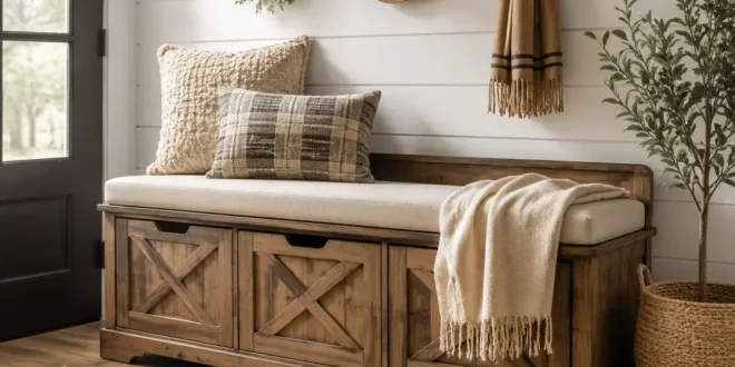 Entryway Bench With Storage