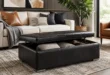 Leather Storage Ottoman